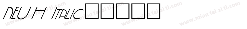 NEU-H5 Italic字体转换